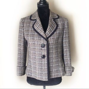 ALEX MARIE tweed yellow and black tweed jacket